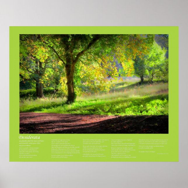 Desiderata - Start of a Cornish Autumn Poster (Front)