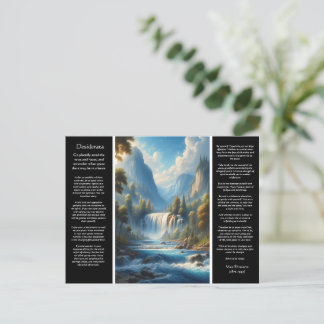 Desiderata Stillness in the Stream Postcard