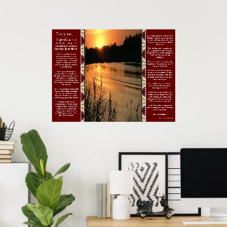 Desiderata Sunset Reflection Poster