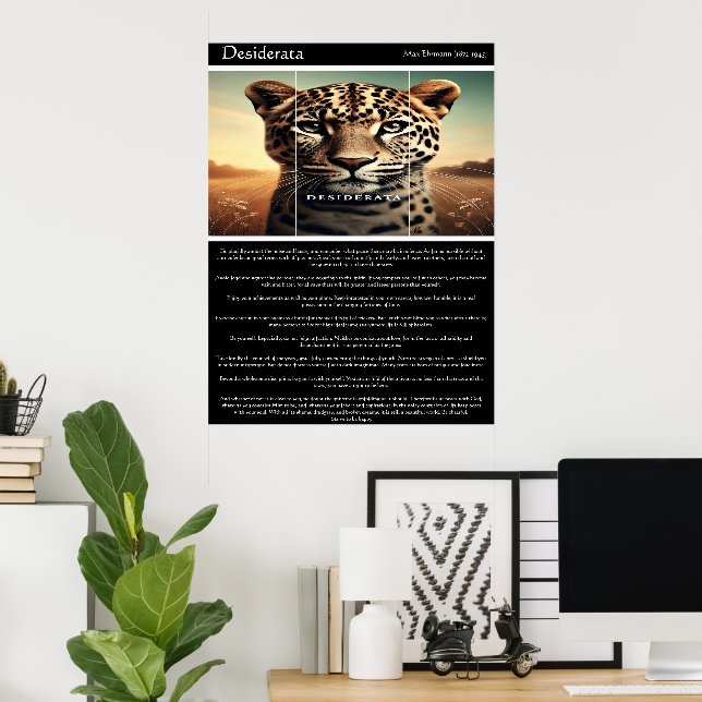 Desiderata: The Leopard's Wisdom Poster (Home Office)