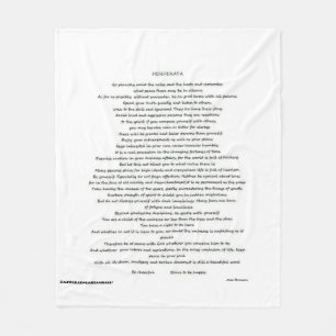 DESIDERATA THROW BLANKEET FLEECE BLANKET