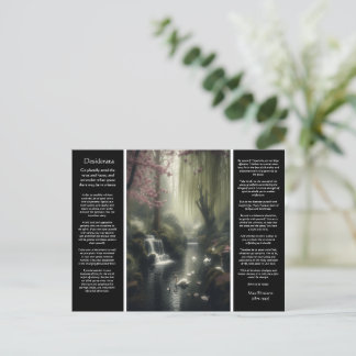 Desiderata Waterfall: Cherry Blossoms and Swans Postcard