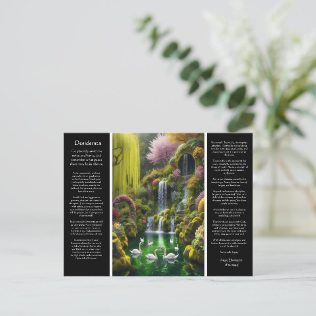 Desiderata Waterfall: Floral Arches, Light-Kissed  Postcard (Standing Front)