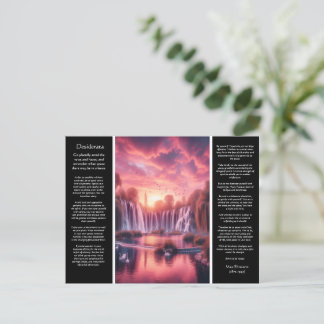 Desiderata Waterfall Hearts Reflect at Dusk's Glow Postcard