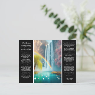 Desiderata Waterfall: Love's Embrace in Rainbow's Postcard