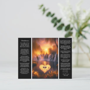 Desiderata Waterfall: Peaceful Sunset Cove Postcard