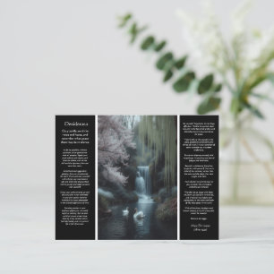 Desiderata Waterfall: Reflections, Woodland Peace Postcard