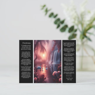 Desiderata Waterfall: Serene Duskfall Valley Postcard