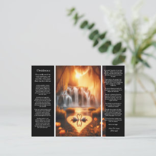 Desiderata Waterfall: Tranquil Swan Glow Postcard