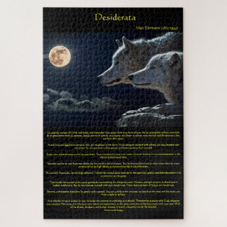 Desiderata white wolfs on a mountain side jigsaw puzzle