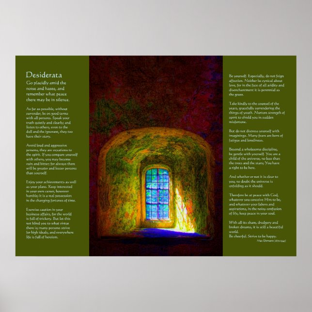 Desiderata - Wishing Window Poster (Front)