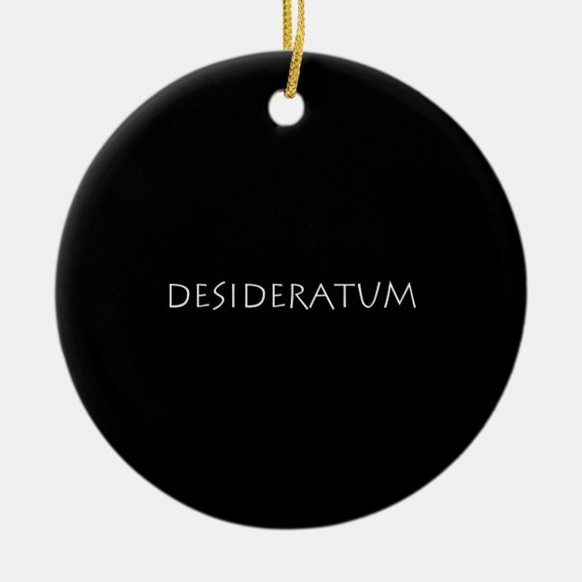 Desideratum Ceramic Tree Decoration (Front)