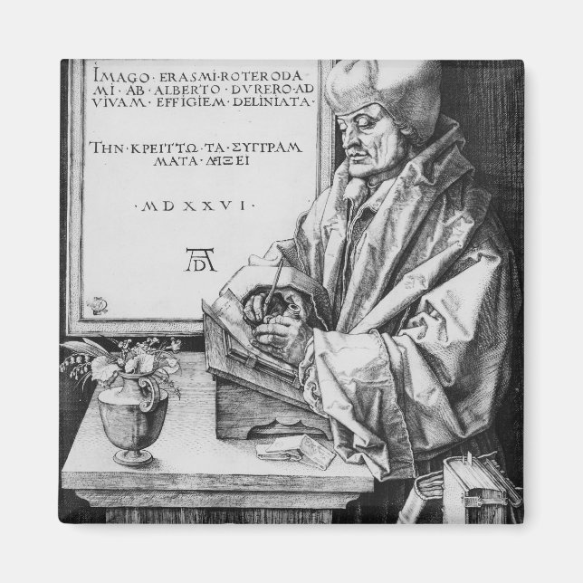 Desiderius Erasmus  of Rotterdam, 1526 Magnet (Front)