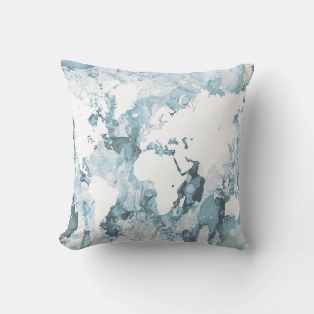 Design 103 world map cushion (Front)