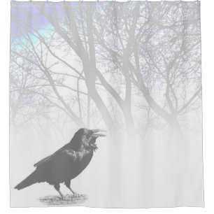 Design 12 Crow Raven Shower Curtain