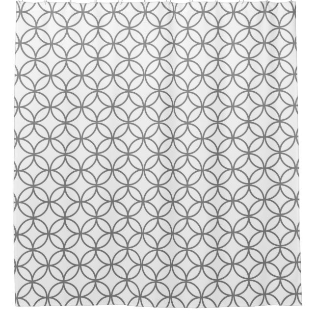 Design 211 Grey Minimalist Shower Curtain (Front)