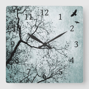 Design 24 Blue Square Wall Clock