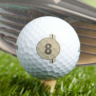 Design 8 in beige on sand with stripes golf balls