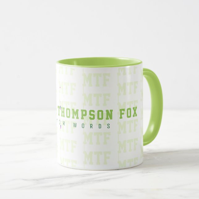 Design a Monogrammed, name + initials, lime Mug (Front Right)