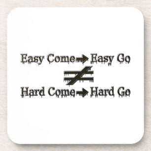 Design About Easy Work And Hard Work Relationship Coaster