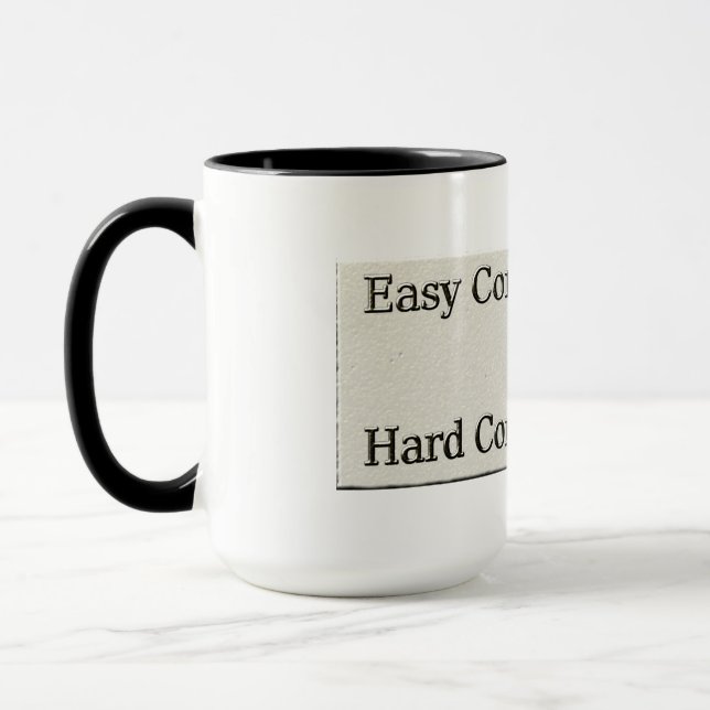 Design About Easy Work And Hard Work Relationship  Mug (Left)