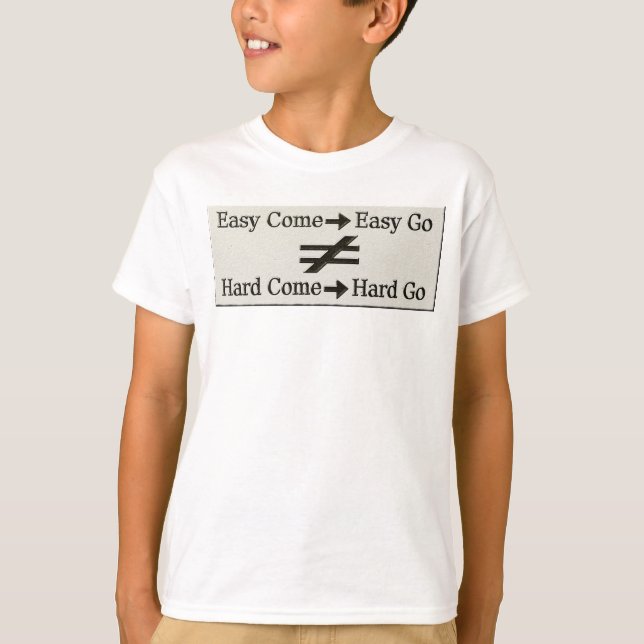Design About Easy Work And Hard Work Relationship  T-Shirt (Front)