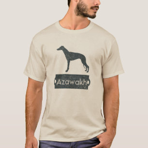 Design Azawakh with nameplate - grunged Style T-Shirt