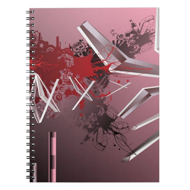 Design Backgrounds Spiral Notebook (Front)