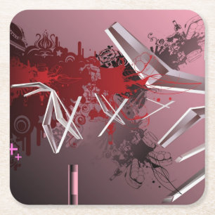 Design Backgrounds Square Paper Coaster