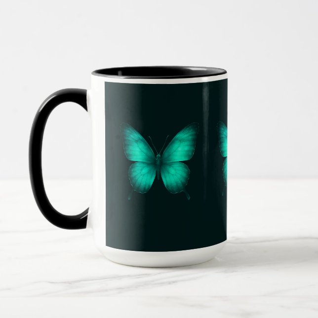 DESIGN BORBOLETTES VERDES Caneca Combo Mug (Left)