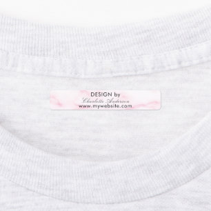 Design by name blush pink marble script business