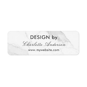 Design by name business white grey marble