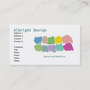 Design colour paintbrush swatches Business Card