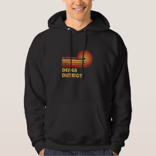 Design District San Francisco California Retro Vin Hoodie