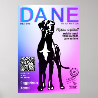 design dog for sale poster