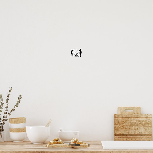 Design "Duo of Cats" – Clean and Graphic Style Poster (Kitchen)