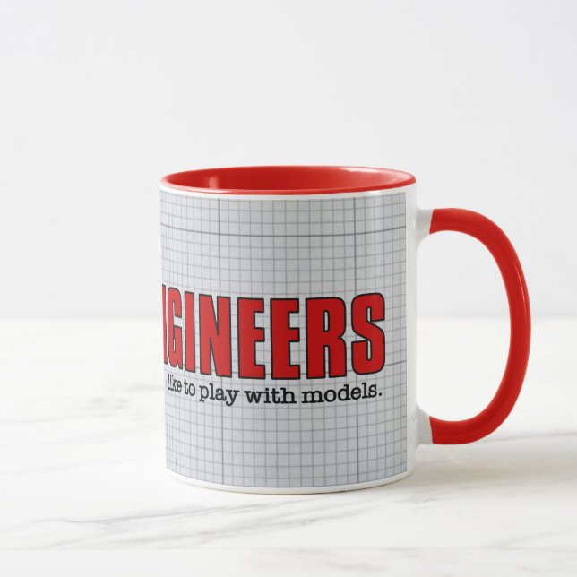 Design Engineers Like to Play with Models Funny Mug (Right)