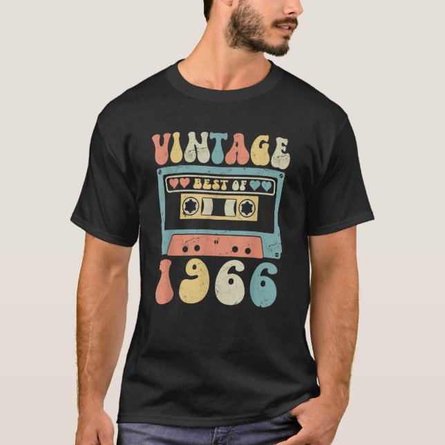 Design For 60th Present Made in 1966 Gifts 60 Year T-Shirt (Front)
