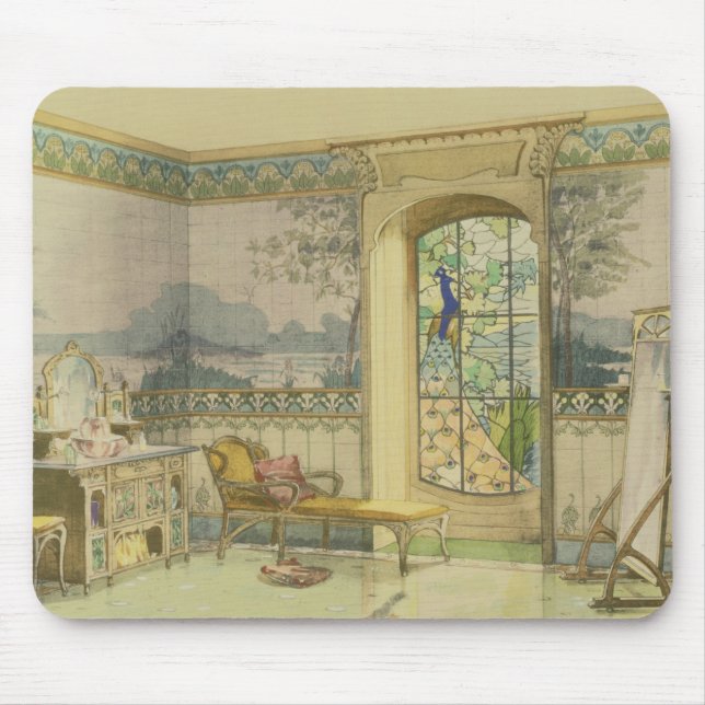 Design for a Bathroom, from 'Interieurs Modernes', Mouse Pad (Front)