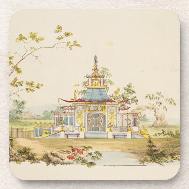 Design for a Chinese Temple, c.1810 (pen & ink and Coaster (Front)