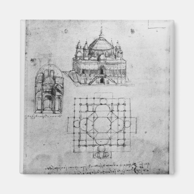 Design for a church, fol. 4r magnet (Front)