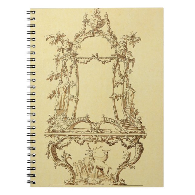 Design for a Console Table (pen & ink wash) Spiral Notebook (Front)