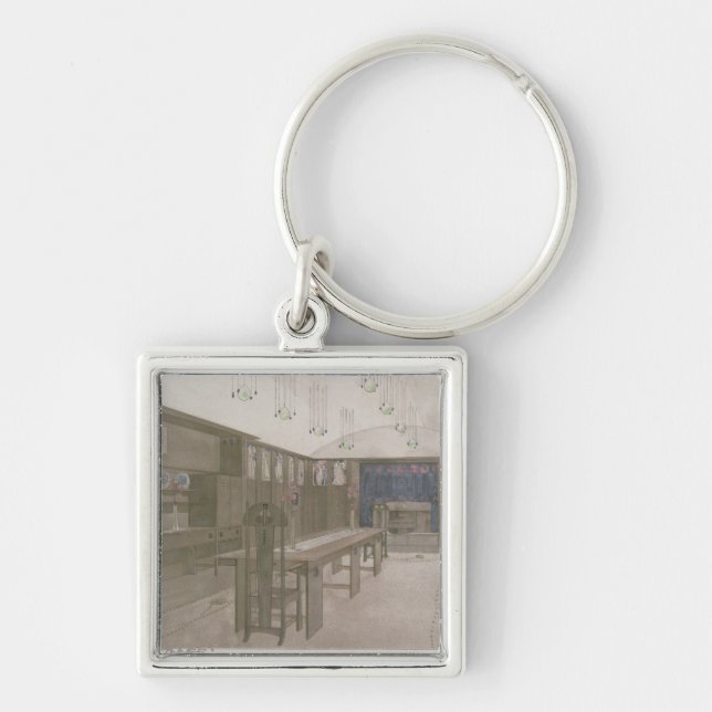 Design for a Dining Room, 1901 (colour litho) Key Ring (Front)