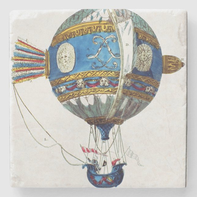 Design for a hot-air balloon with a diameter of 12 stone coaster (Front)