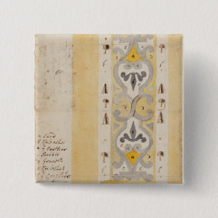 Design for a Knot Garden, Bush Hill, near Edmonton 15 Cm Square Badge