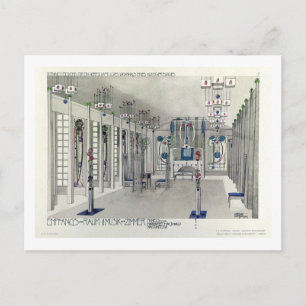 Design for a Music Room with panels by Margaret Ma Postcard