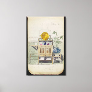 Design for a Sideboard, c.1860s-70s (w/c & pencil Canvas Print