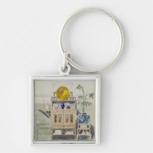 Design for a Sideboard, c.1860s-70s (w/c & pencil Key Ring
