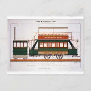 Design for a Steam Tram, plate 126 from 'The Indus Postcard
