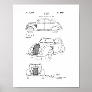 Design For An Automobile Patent Poster